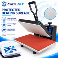 Mesin Press Panas Manual Tipe Clamshell dengan Plat 40x60cm dan Kontrol Waktu Suhu Digital untuk Grafis Kaos dan Pakaian