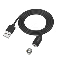 Cable USB Magnético HYTEPRO M535 Recto de 2 Pines Pogo, Carga Rápida de 6A 5 a 24V para Dispositivos Industriales, Médicos, IoT y Portátiles