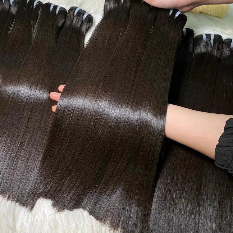 Dropshipping marque privée vente en gros vendeurs de cheveux humains vierges vietnamiens crus à cuticules alignées