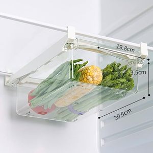 Tiroir à œufs transparent en plastique pour réfrigérateur avec poignée, organiseur de réfrigérateur écologique - Product Image 5