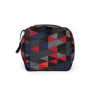 Sac de sport personnalisé à imprimé géométrique multicolore, grande capacité, imperméable, avec poche latérale en filet - Product Image 5