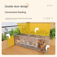 Cage à animaux de compagnie extra-large en fil de fer moderne et durable pour l'élevage de poulets, de canards, d'oies, de lapins et de pigeons - Utilisation en toutes saisons