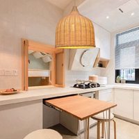 Lampe suspendue en rotin OEM, abat-jour de plafond fait main, lustre suspendu en bambou, décoration d'intérieur, abat-jour en panier tressé