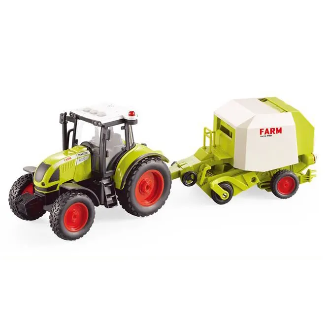 Educational Hot Sale High Quality Pull Back Farmer Truck 1/16 Tractor Toy Car Diecast With Music & Light