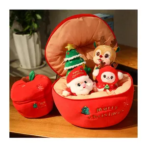 Ce EN71 CPC khuyến mại Quà Tặng Snowman Santa tuần lộc giáng sinh đồ chơi sang trọng trong số lượng lớn/chim cánh cụt mềm đồ chơi, giáng sinh gấu bông