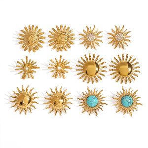 Pendientes de Zirconia con Piedras de Acero Inoxidable Chapados en Oro de 18k, Estilo Europeo y Americano, Joyería para Mujer - Product Image 6