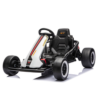 Voiture à pédales pour enfants de grande taille, karting tout-terrain avec roues de drift, kart électrique à double moteur haute vitesse 24V pour enfants