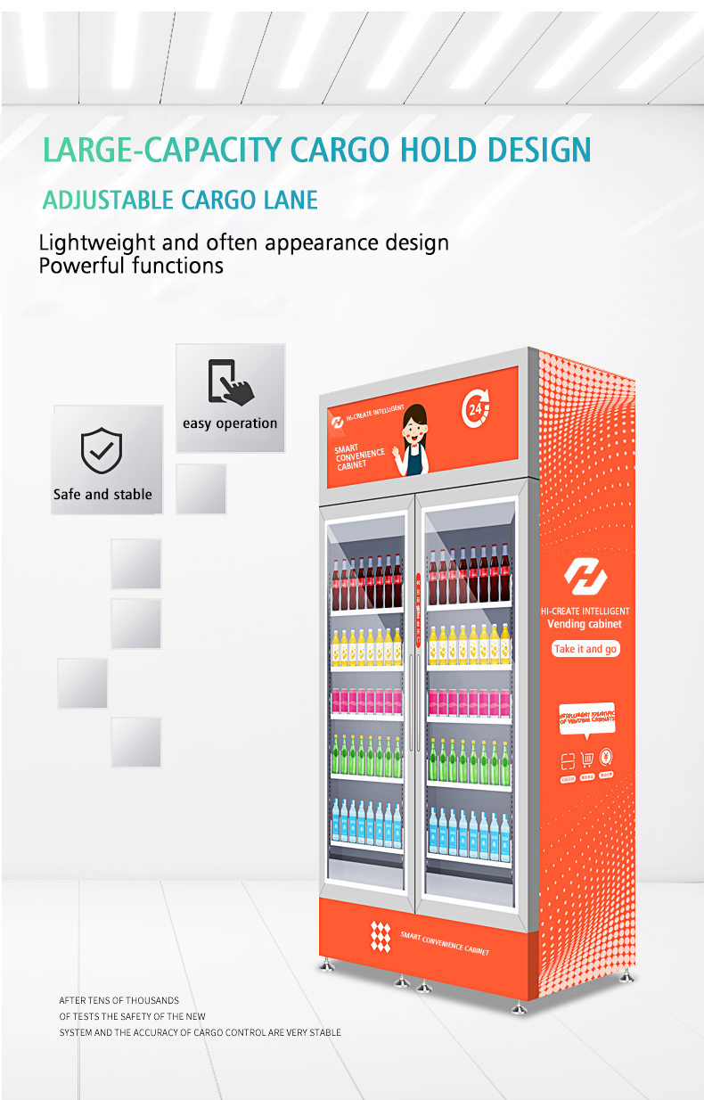 Self Pickup Wall Mounted Unmanned Vending Machine Adjustable Customizable