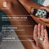 Qquaker Marque privée Cheveux bio Vitamine Argan Gingembre Traitement en douceur Soin Huile de ricin Croissance Sérum Huile réparatrice Capsule