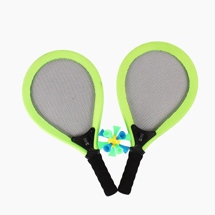 Custom Logo Groothandel Nieuwe Grappige Outdoor Sport Rackets Speelgoed Kinderen Plastic Zachte Tenniskit Bashminton Badminton Peddelracket