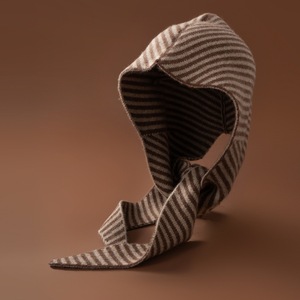 <span class=keywords><strong>Chapeau</strong></span> et Écharpe Tout-en-Un en Cachemire pour <span class=keywords><strong>Femme</strong></span>, Style Coréen, Motif Rayé, Chaud pour l'Automne et l'Hiver, Châle à Capuche Polyvalent pour l'Extérieur - Product Image 6