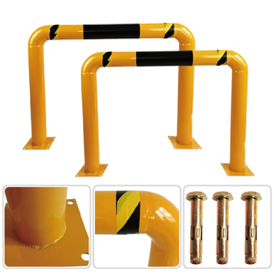 Dissuasore a U per la sicurezza dei pedoni, barriera stradale in acciaio giallo, ringhiera per marciapiede, resistente, per il controllo dell'accesso dei veicoli nel parcheggio - Product Image 4