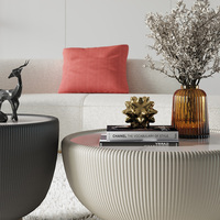 Table basse de luxe moderne légère en pierre frittée, réseau créatif domestique, table basse en marbre artificiel, offre spéciale
