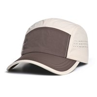 Casquette de camping 5 panneaux unie avec passepoil, séchage rapide, unisexe, simple, décontractée, polyvalente, respirante, protection solaire