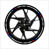 17 "18" bandes moto roue autocollants voiture réfléchissant jante bande moto vélo Auto décalcomanies universel pour Honda yamaha