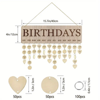 Famille tenture murale en bois famille anniversaire rappel calendrier conseil cadeaux avec bricolage personnalisable en bois anniversaire Tracker Plaque