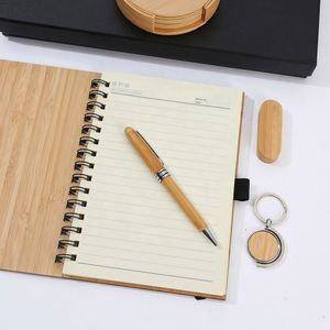 Executive Bamboo Gift <b>Set</b>: Personalized <b>Notebook</b>, Keychain, & Pen - Elegant Corporate Gifts & Employee Appreciation - Product Image 2