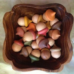 Crafted Natural Wooden <b>Acorns</b> Unfinished <b>Decorative</b> Props for DIY Home Projects 10 Pcs Per Pack Dropshipping - Product Image 4