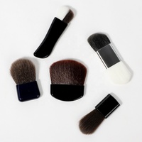 Eco Make-Up Brush pinceau à Blush en vrac simple noir végétalien voyage blanc Mini pinceau de maquillage à Double extrémité de haute qualité