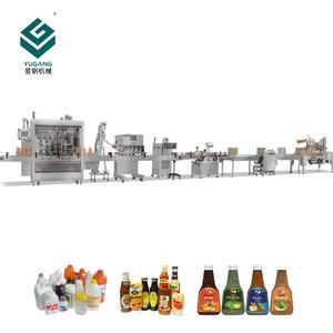 Machine de remplissage automatique de liquides et de pâtes <span class=keywords><strong>pour</strong></span> sauces chili - Haute efficacité 1600 bph, ligne de remplissage de bouteilles en acier inoxydable et plastique - Product Image 1