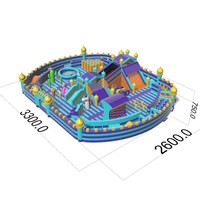 Château gonflable de haute qualité en promotion, trampoline et toboggan mobile d'extérieur pour parcs d'attractions et grands événements sportifs