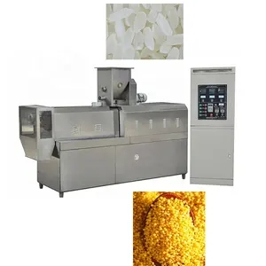 Fully automatic enriched inflating fortified nutrition rice making extruder couscous production line