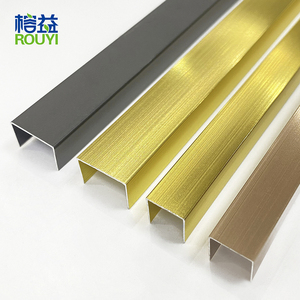 Foshan <span class=keywords><strong>Rongyi</strong></span>, personnalisation, garniture de carrelage en céramique décorative, garniture de carrelage mural en aluminium, bordure de carrelage - Product Image 1
