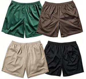 Couture intérieure vierge de haute qualité de 5 pouces avec poche à glissière Short en maille en polyester pour hommes unisexe - Product Image 1