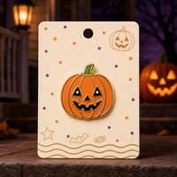 Broche mignonne Citrouille Souriante en émail souple, Bijou d'Halloween effrayant, Badges métalliques personnalisés en gros, Usine OEM