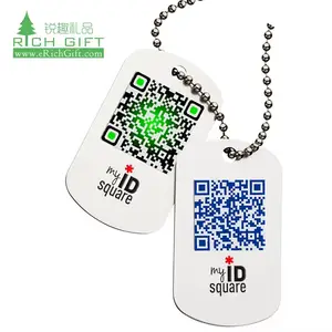 Made In China Goedkope Custom Lege Metalen Verzilverd Id Huisdier Tag Sublimatie Afdrukken Logo Qr Code Id Naam Hond tags