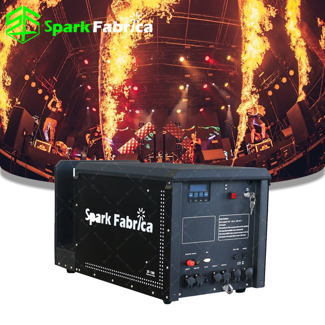 DMX512 210° Rotatable Moving Head Flame Thrower, IP55 Waterproof 8~10M Wavy Fire Projector for DJ Club Bar Concert Stage Effect