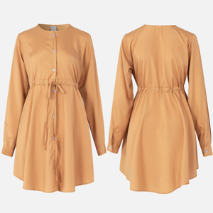 Vente en Gros Tunique Robe Femme Musulmane Dubai Grande Taille 5XL Manches Longues Décontractée Polyester Mode Chemises Modestes Blouses Musulmanes - Product Image 5