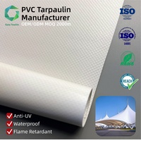 Membrana Impermeable y Resistente a los Rayos UV para Techos de Estacionamiento, 1100GSM, Lona Recubierta de PVC PVDF, Suministro de Fábrica