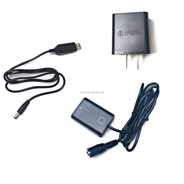 Free shipping PW20 DC Coupler USB Power AC Adpater Kit Replacement for PW20 Dummy Battery for Sony Alpha A7 A7II A7R A7R2 A7S
