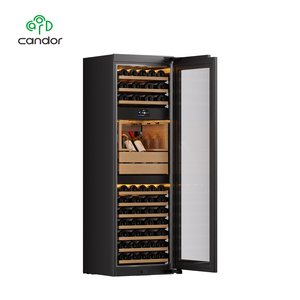 Réfrigérateur à vin encastrable en acier inoxydable 305L pour usage domestique et hôtelier, contrôle de température multi-zones, contrôlé par application, modèle JC-305A3EQ - Product Image 1