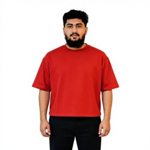 T-shirt pour homme à manches courtes, col rond, coupe classique, couleur unie, décontracté, en jersey de coton, t-shirt en coton surdimensionné pour homme - Product Image 1