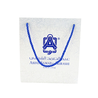 Nouveau Logo bleu estampage à chaud, sac en papier mat en carton personnalisé de luxe de qualité supérieure avec poignées en corde de coton