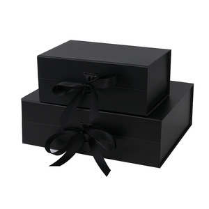 Scatola regalo magnetica pieghevole <span class=keywords><strong>nera</strong></span> e blu per matrimoni regali per bambini impermeabile con laminazione opaca scatola regalo di carta personalizzabile - Product Image 6