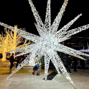 Large Illuminated Star Display with LED Motif <b>Lighting</b> for Commercial Holiday and Landscape Decoration - Product Image 1
