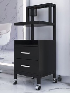 Modern Luxury White and Black Hairdressing Cart <b>Trolley</b> Metal Stainless Steel <b>Trolley</b> Cabinet - Product Image 6