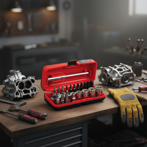 Juego de llaves hexagonales 609 1/4 Skx de 25 piezas, juego de llaves de vaso métricas y estándar para reparaciones automotrices y del hogar. - Product Image 3