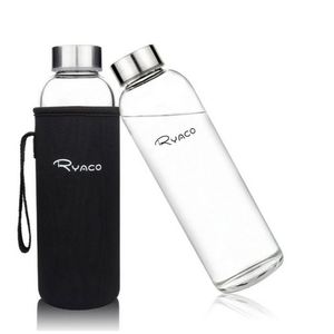 Botella de Agua de Vidrio de Borosilicato Personalizable de 350 ml a 1 L, Libre de BPA, Estilo Deportivo, con Funda, para Beber Directamente, Apta para Camping - Product Image 5