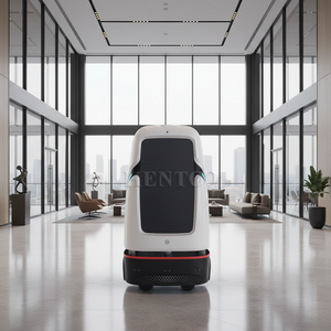 หุ่นยนต์บริการเชิงพาณิชย์ หน้าจอโฆษณา 23.6 นิ้ว ระบบเรียกอัตโนมัติสำหรับลิฟต์ รองรับการโต้ตอบหลายโหมด มาตรฐาน IP67 พร้อมฟังก์ชันการเคลื่อนย้ายฐานแบบเคลื่อนที่ - Product Image 1