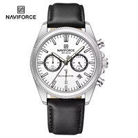 NAVIFORCE 8082 Montre à quartz de luxe pour homme, nouvelle montre originale résistante à l'eau pour homme, chronographe, date luminescente, bracelet Reloj