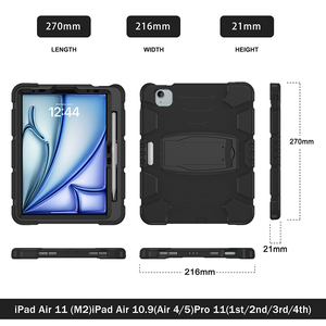Funda de goma de silicona a prueba de golpes para <span class=keywords><strong>iPad</strong></span> Air de 11 pulgadas 2024 <span class=keywords><strong>M2</strong></span> A2902 con soporte incorporado - Product Image 3