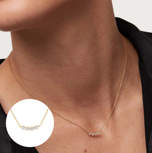 Collar con Colgante de Piedra Lunar WHITE TIDE de QLEESI, Joyería Creativa Chapada en Oro de 18K y Plata de Ley S925 - Product Image 6