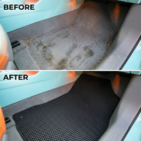 ARTES AT5023 Ensemble complet de tapis de voiture 3D en TPE PVC, 7 mm d'épaisseur, style professionnel, imperméable, sans odeur, antigel, doux, confortable, personnalisé