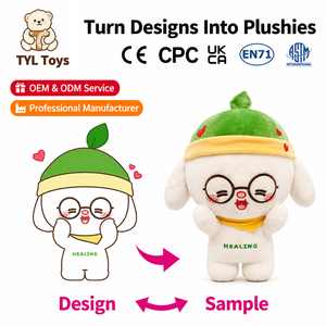 Peluche personnalisée OEM ODM, jouet en peluche court, lapin, canard, animal, mascotte, rembourrage en coton PP, CE CPC EN71, 3 ans+, faible MOQ - Product Image 4