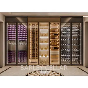 BARLEY Cellar Top Class Stainless Wine Cellar Cooler With Fashional Wine Display Shelves