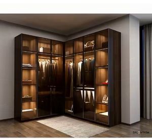 Tùy Chỉnh Nội Thất Phòng Ngủ Tủ Quần Áo Bằng Gỗ Hai Cửa Ba Thiết Kế Cửa Bán Buôn Tùy Chỉnh Hiện Đại Bằng Gỗ Phòng Ngủ Đi Bộ Trong Tủ Quần Áo - Product Image 2